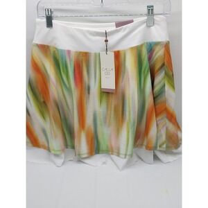 CALIA Women's Double Layer Mesh Golf Skort, Filtered Flora Multi, Medium NWT